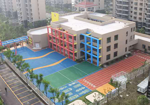 高新区野徐康居幼儿园EPDM塑胶跑道铺设效果