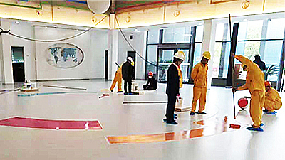 凤城橡塑外企施工现场